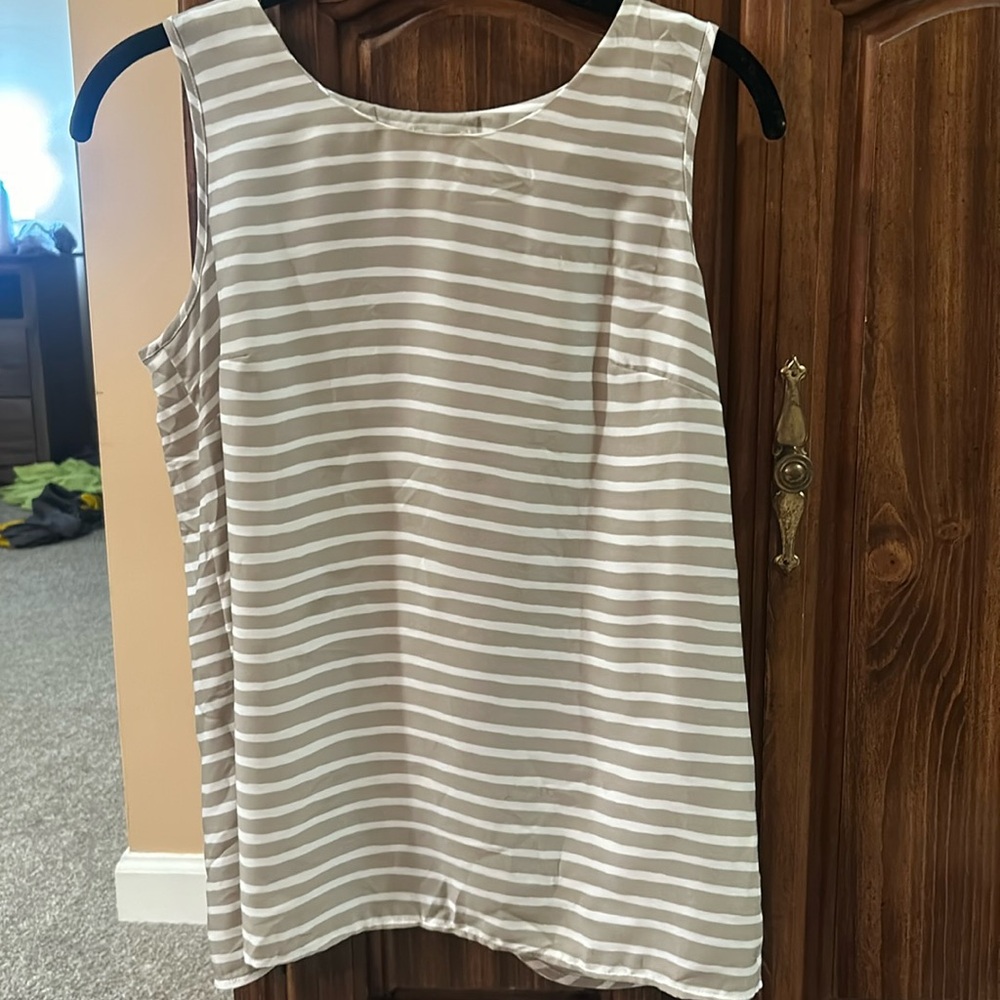 J Crew tank top blouse with open back detail